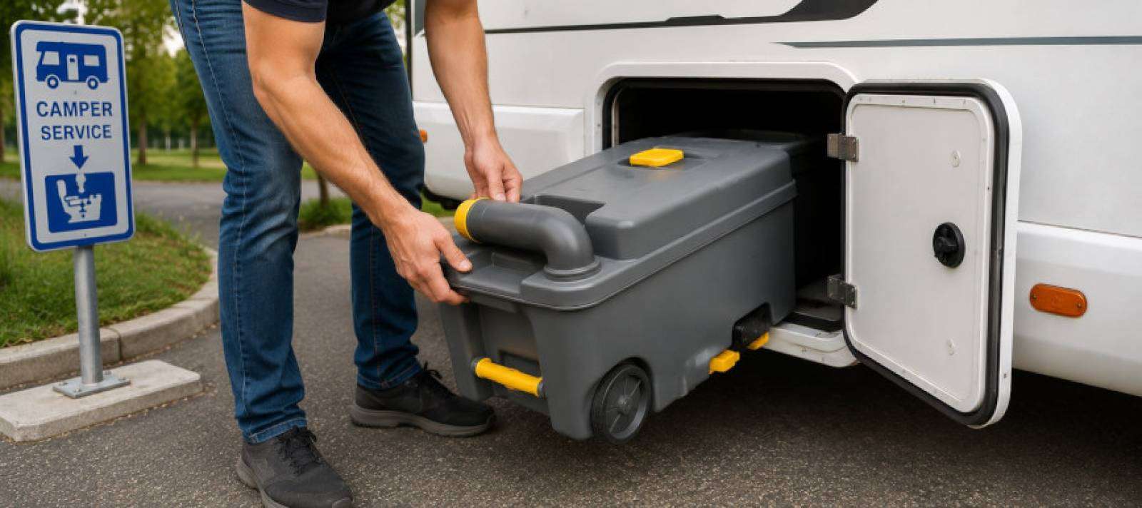 camper service pozzetto scarico