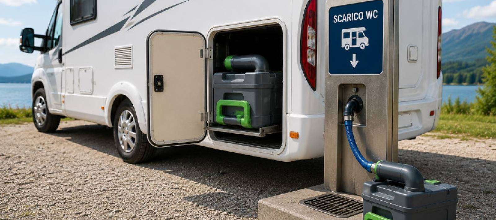cassetta wc camper scarico